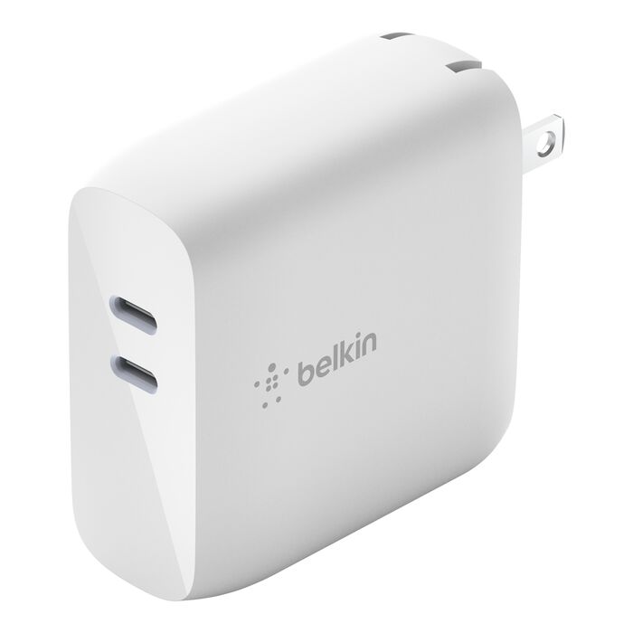 Dual USB-C PD GaN Wall Charger - 68W | Belkin US