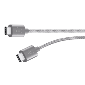 MIXIT↑™ 金屬色 USB-C™ 轉 USB-C 線纜（USB Type C™）, Gray, hi-res