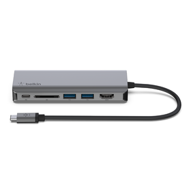 USB-C 6-in-1 Multiport Adapter, Grigio siderale, hi-res