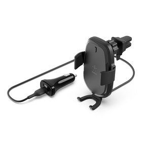 Wireless Car Charger with Vent Mount 10W, Black, hi-res