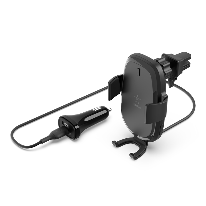 Wireless Car Charger with Vent Mount 10W, Black, hi-res