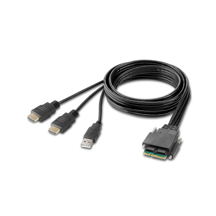 2-Port Dual Head HDMI Modular Secure KVM Switch PP4.0 W/ Remote, Schwarz, hi-res