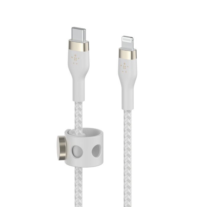 USB-C Cable with Lightning Connector, White, hi-res