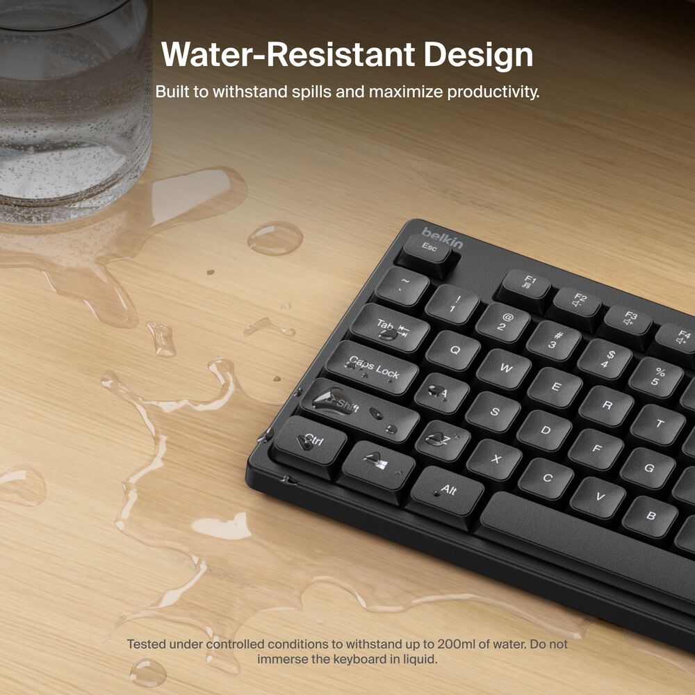 Wired Keyboard and Mouse Combo, Black, hi-res