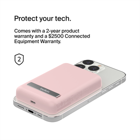 Magnetic Wireless Power Bank 5K + Stand, Blush Pink, hi-res