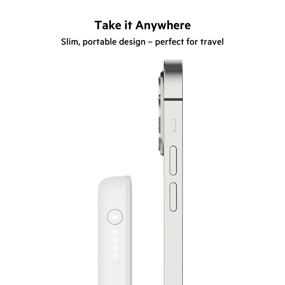 Magnetic Wireless Power Bank 2.5K, White, hi-res