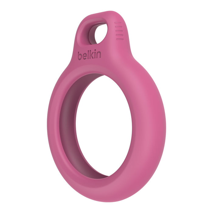 Secure Holder with Key Ring for AirTag, Pink, hi-res