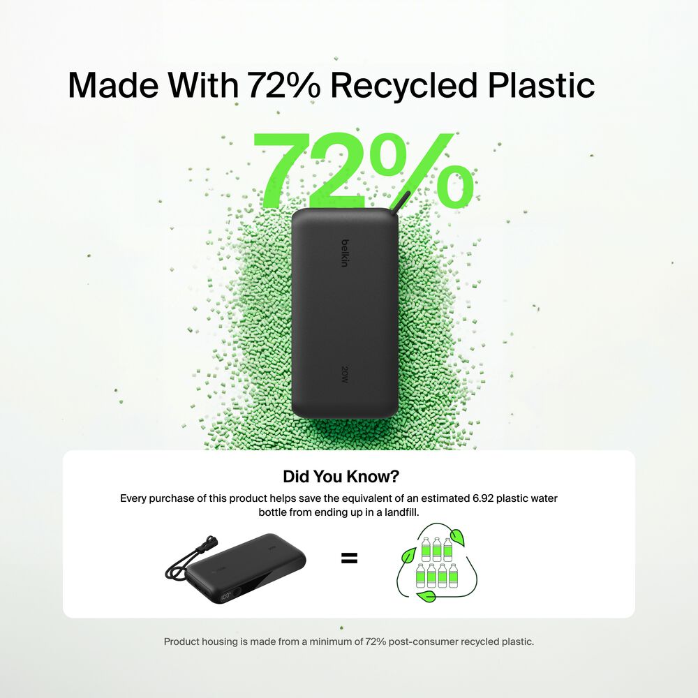 Power Bank 20K with Display, Black, hi-res