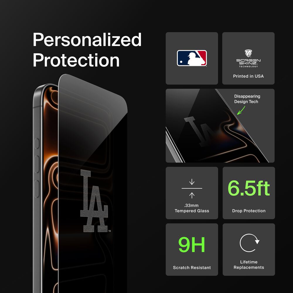 Los Angeles Dodgers Custom Glass Screen Protector, , hi-res