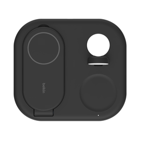 3-in-1 Magnetic Foldable Wireless Charger with Qi2 15W, Black, hi-res