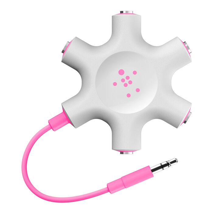 5-Jack 3.5 mm Audio Headphone Splitter, , hi-res