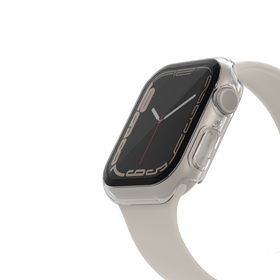 TemperedCurve 2-in-1 Treated Screen Protector + Bumper for Apple Watch Series 8, Clear, hi-res