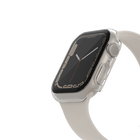 TemperedCurve 2-in-1 antimicrobiële screenprotector + bumper voor de Apple Watch Series 8/7, Transparant, hi-res
