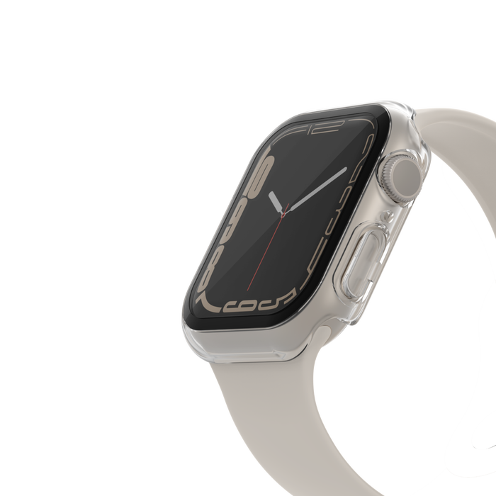 TemperedCurve 2 合 1 Apple Watch Series 8 / 7 屏幕保护膜配备保护壳, 透明, hi-res