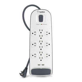 12 Outlet Surge Protector with USB Charging, , hi-res