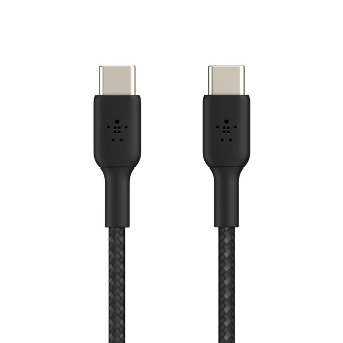 브레이드 USB-C-USB-C 케이블 (1m / 3.3ft), Black, hi-res