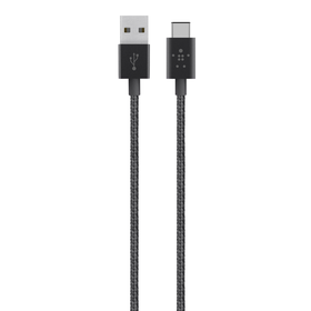 MIXIT↑™ Metallic USB-C to USB-A Charge Cable, Black, hi-res
