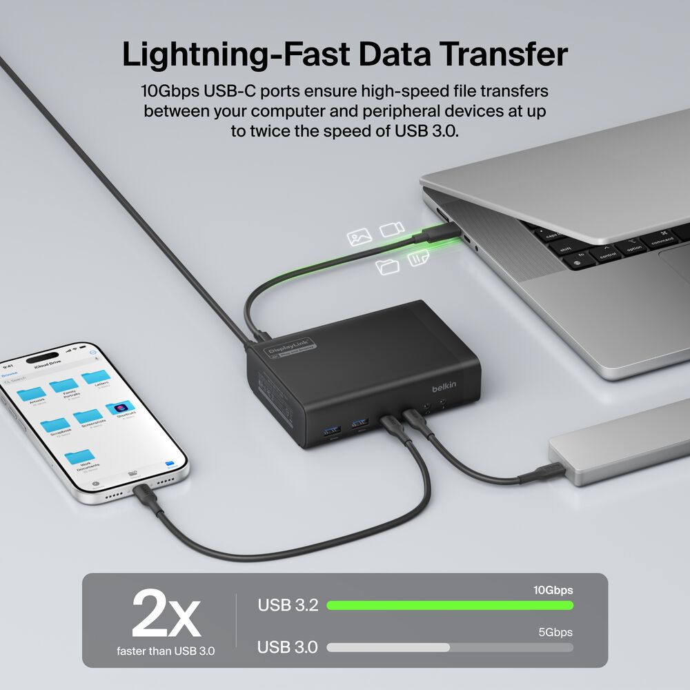 Universal 14-Port Dual Display USB-C Dock, , hi-res