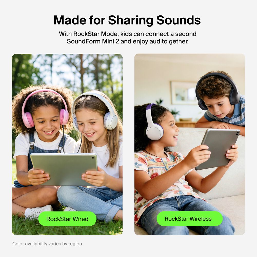 Wireless On-Ear Headphones for Kids , Pink, hi-res
