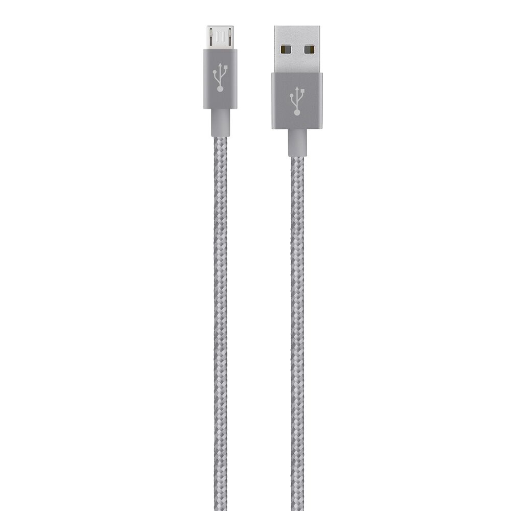 Metallic Micro-USB-/USB-Kabel, Spacegrau, hi-res