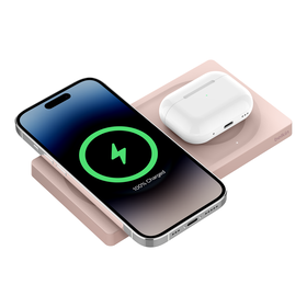 2-in-1 Wireless Charging Pad with Official MagSafe Charging 15W, Pink, hi-res