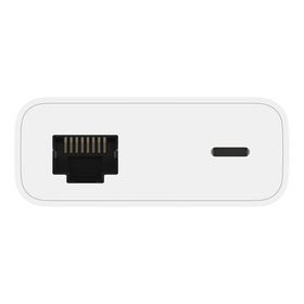 Adaptador Ethernet + carga con conector Lightning, Blanco, hi-res