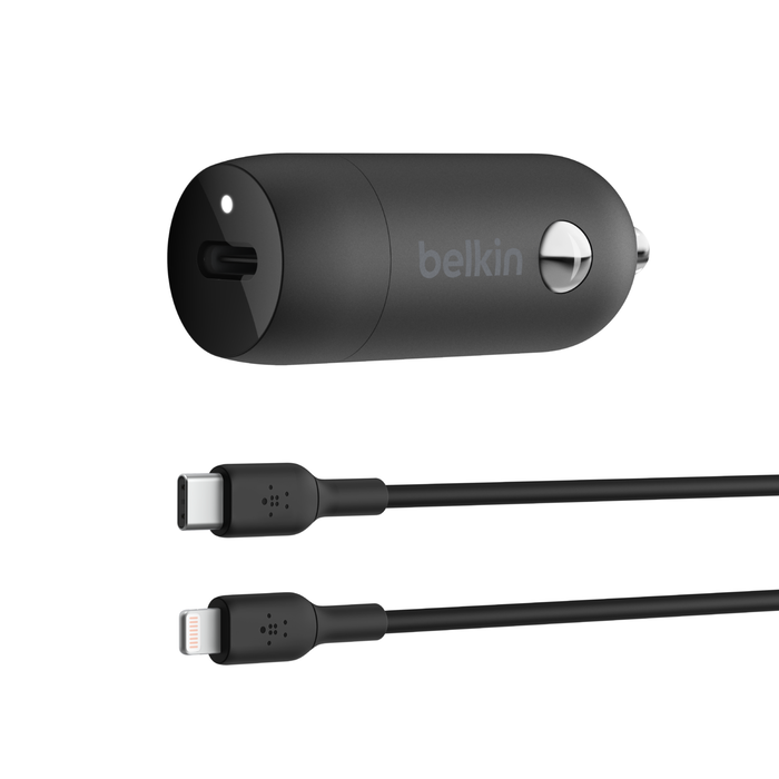 30W USB-C Car Charger + USB-C to Lightning cable, , hi-res