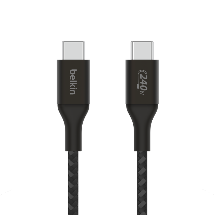 Câble tressé d'alimentation USB-C vers USB-C 240 W, Belkin CA