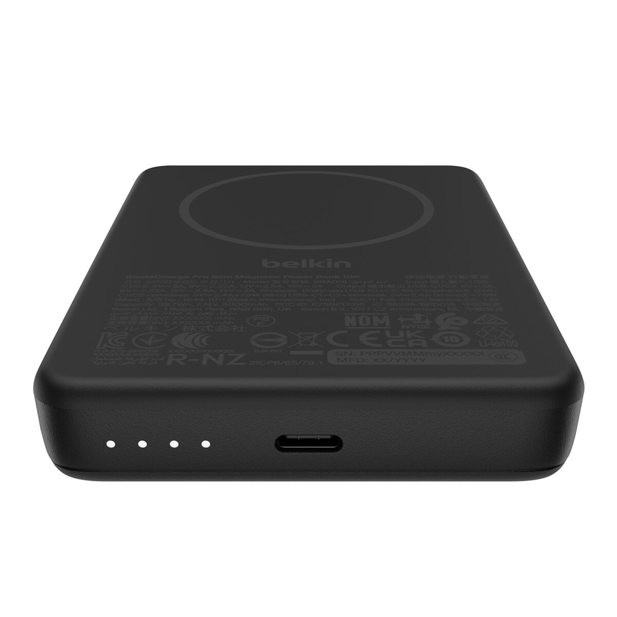 Belkin BPD018のUSB-Cポートとインジケーター