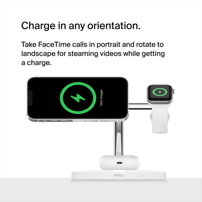 3-in-1 MagSafe Charger for iPhone 15, 14, 13, 12 | Belkin US