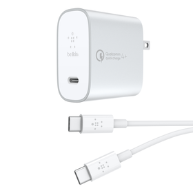 USB-C 家用充電器 + 線纜附 Quick Charge™ 4+, 银白, hi-res