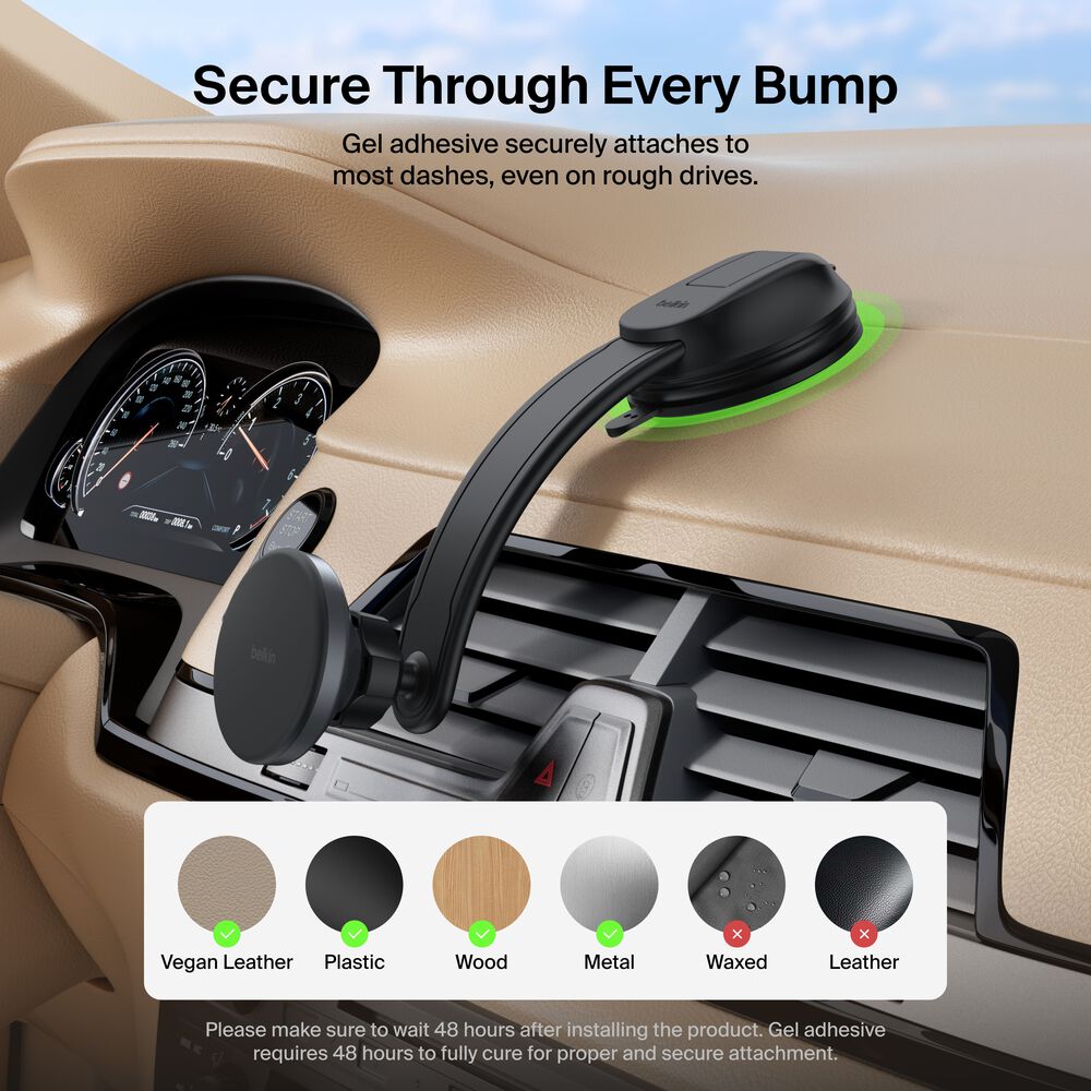Magnetic Wireless Charging Car Dash Mount, , hi-res