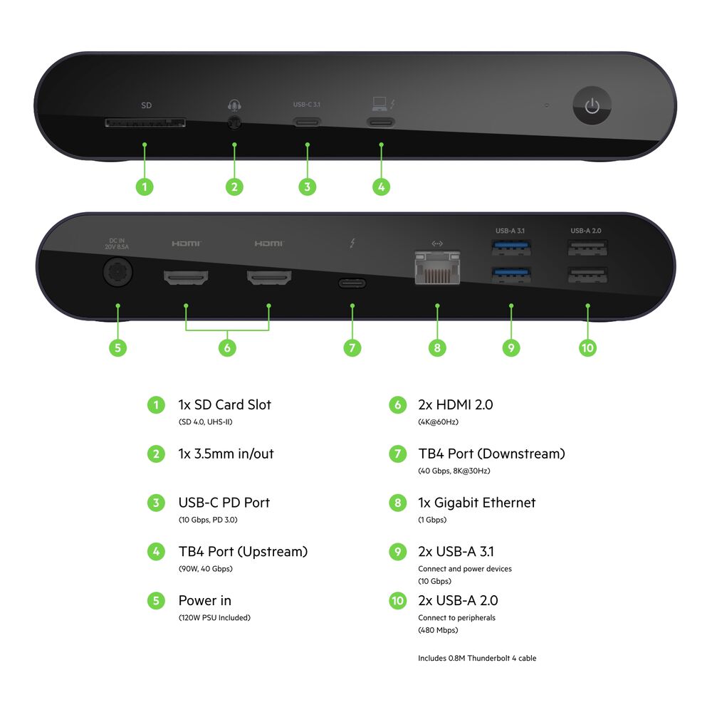 Pro Thunderbolt 4 Dock, Space Gray, hi-res