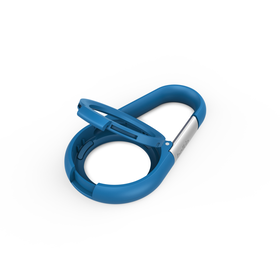 Secure Holder with Carabiner for AirTag, Blue, hi-res
