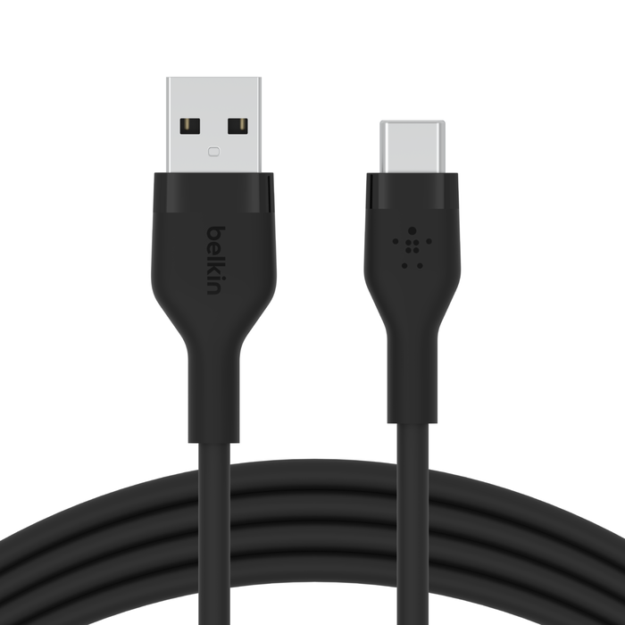 USB-A to USB-C Cable, Black, hi-res