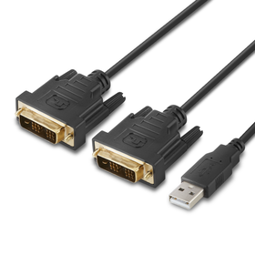 Modular DVI Dual-Head Host Cable 6 ft., Schwarz, hi-res