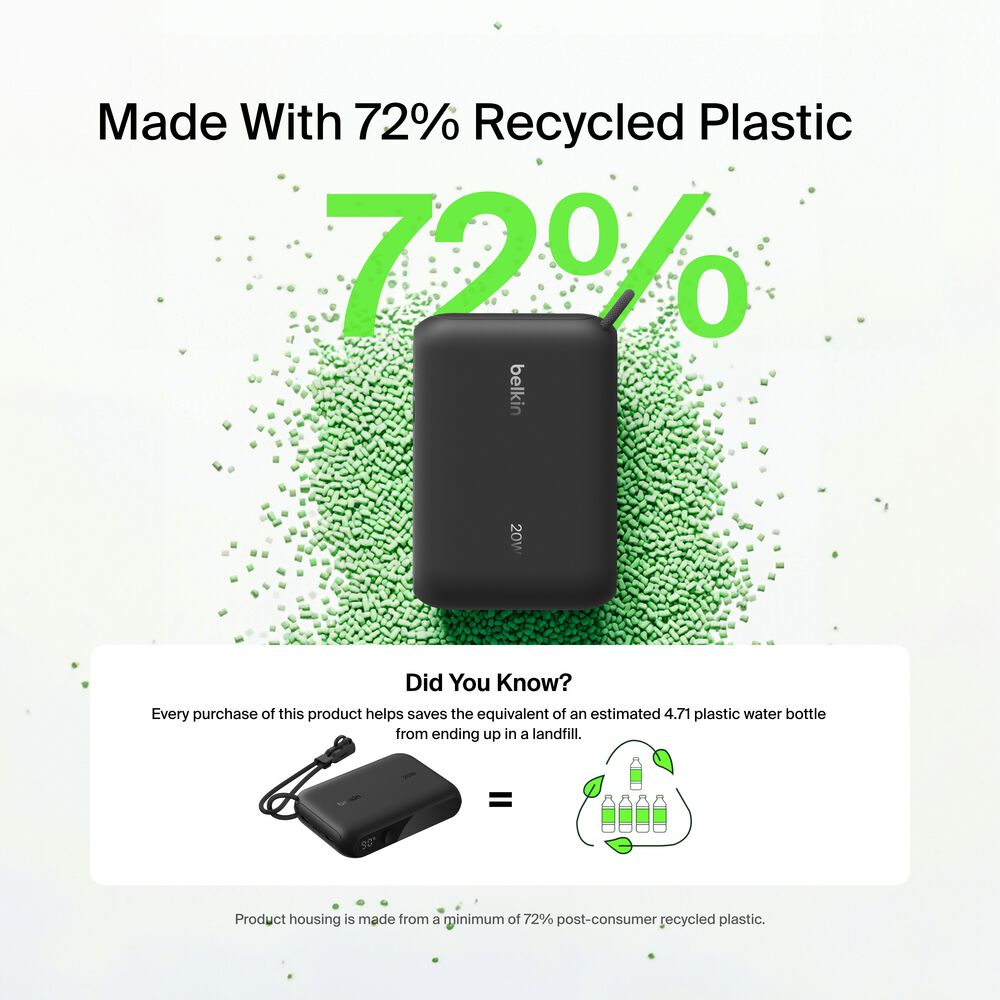 Power Bank 10K with Display, Black, hi-res