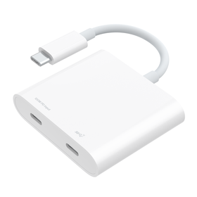 USB-C Data + Charge Adapter, White, hi-res