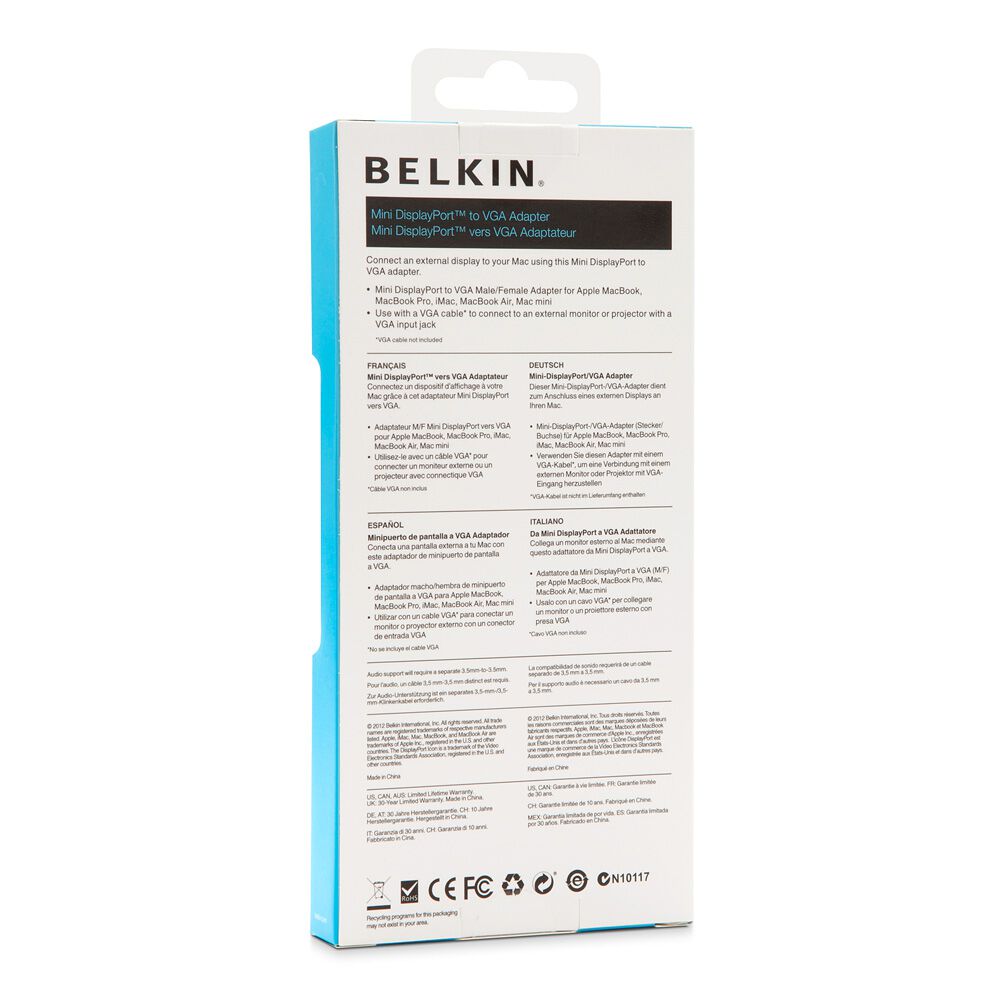 Mini DisplayPort to VGA Adapter, Black, hi-res