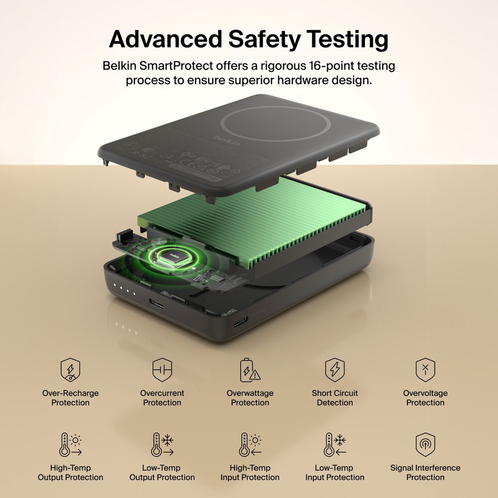 Slim Magnetic Power Bank 10K with Qi2, Black, hi-res