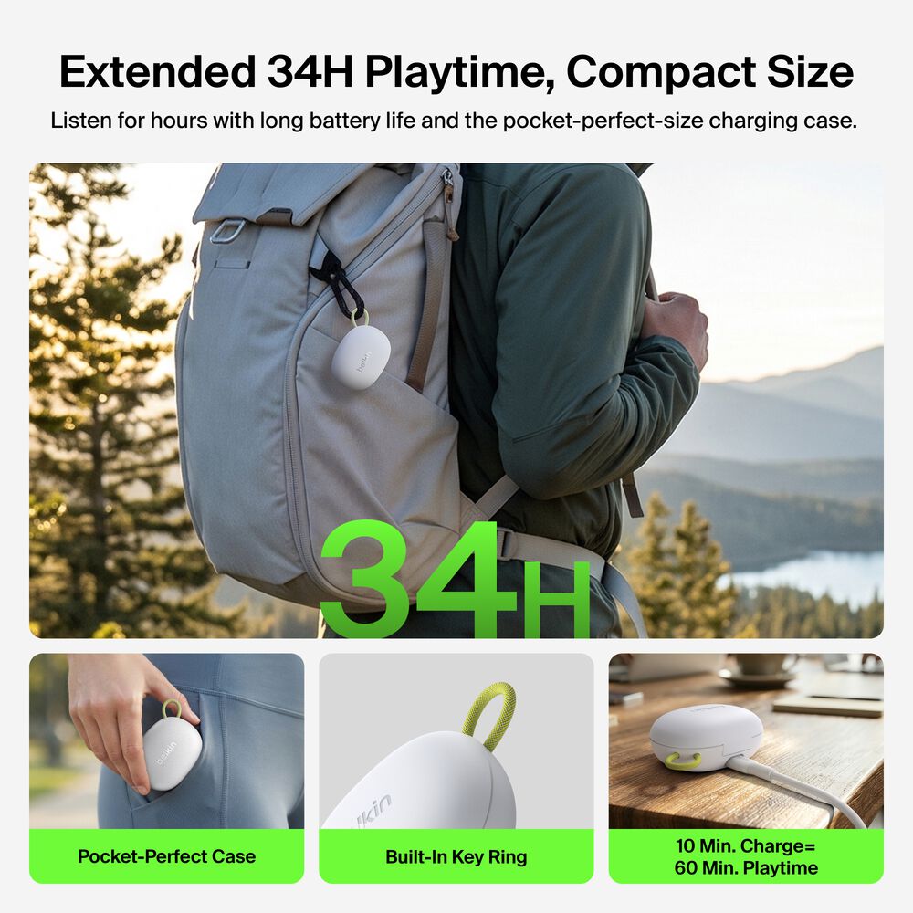 Noise-Cancelling Earbuds, Gray, hi-res