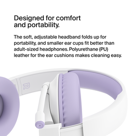 Wireless Over-Ear Headset for Kids, Lavender, hi-res