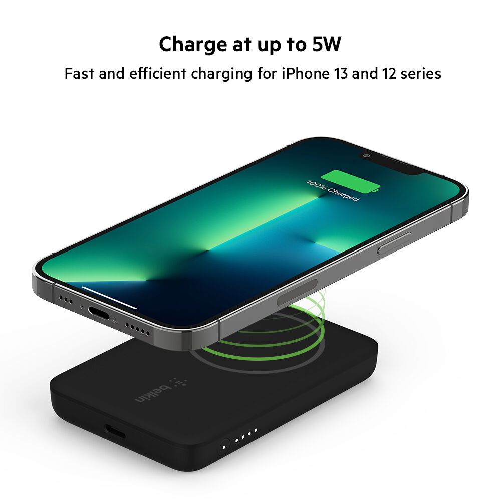 Magnetic Wireless Power Bank 2.5K, Black, hi-res