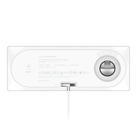 Socle de chargement sans fil 3-en-1 avec chargement MagSafe officiel 15 W, Blanc, hi-res