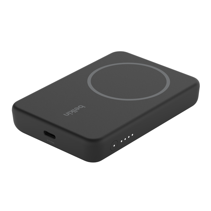 磁力無線行動充電器 配支架 5K 行動電源 (MagSafe 相容), Black, hi-res
