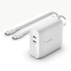 Dual USB-C GaN Wall Charger 68W​ + USB-C Cable