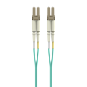 Fiber Patch Cable 10 Gig Aqua 50/125 LC/LC1 Meter, Aqua, hi-res