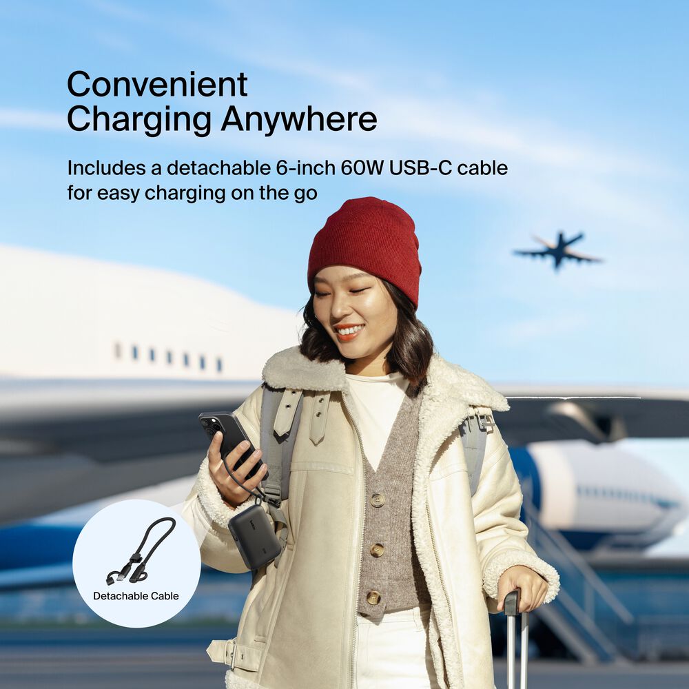 Power Bank 10K with Display, Black, hi-res