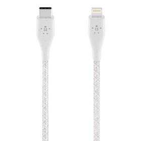 USB-C Cable with Lightning Connector + Strap (made with DuraTek), White, hi-res