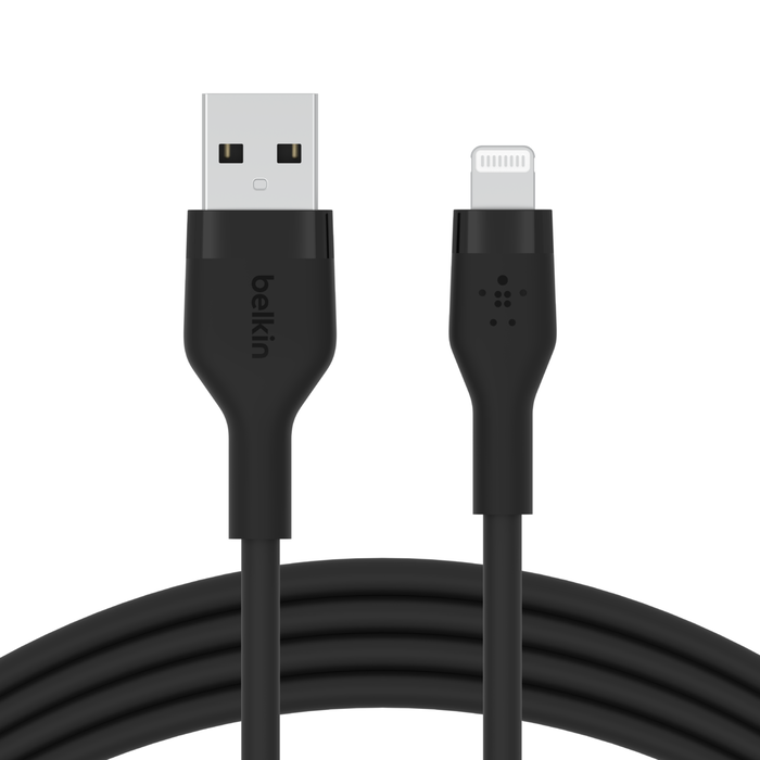 C&acirc;ble USB-A avec connecteur Lightning, Noir, hi-res